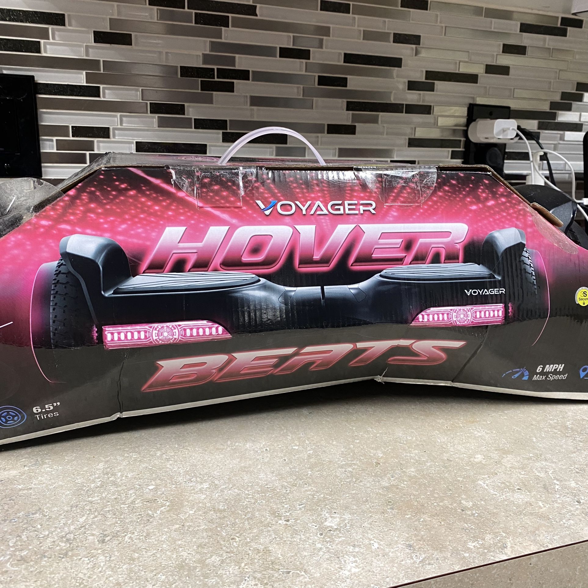 Voyager Beats Hoverboard With Sound Lights Pink New