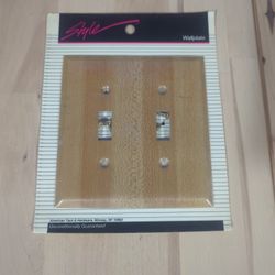 American Tack Hdwe Monsey NY 10952 Double Toggle Wood Wallplate Genuine 