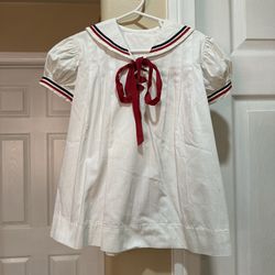 Vintage toddler girl sailor dress