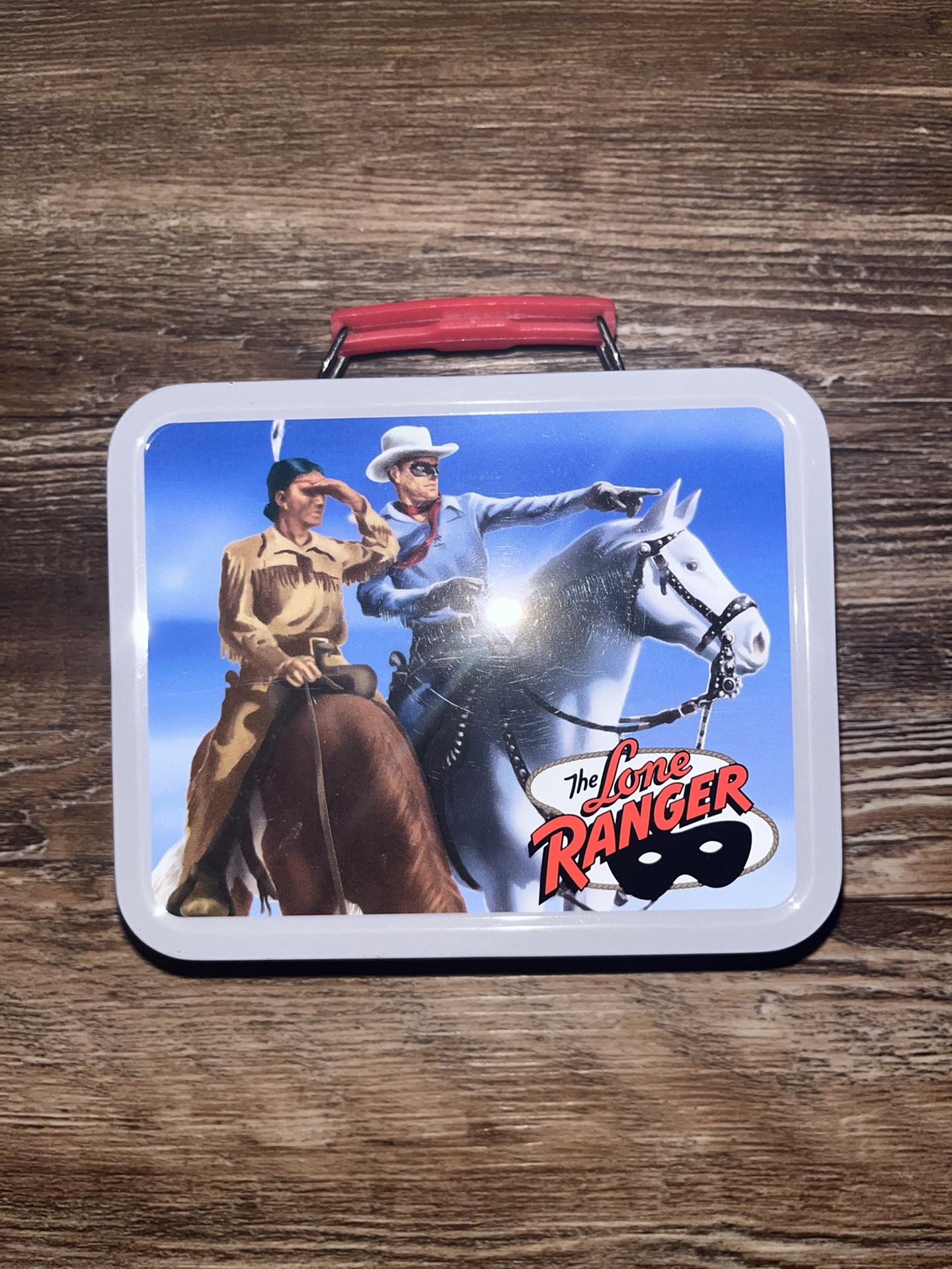 Vintage 2001 General Mills Cheerios Lone Ranger Tin Mini Lunch Box Pale Tonto