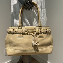 COACH Hampton Yellow Leather Belt Satchel