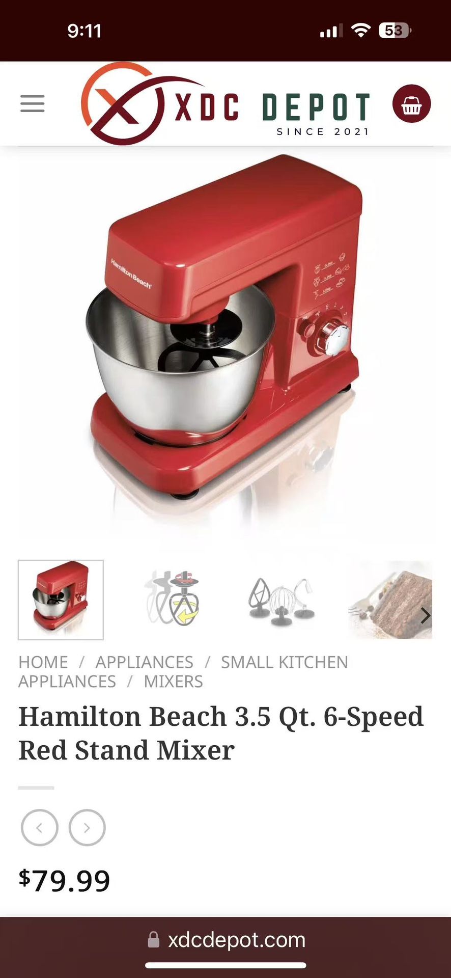 Hamilton Grand 6 Speed Mixer