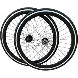 Durock 45MM Wheelset Matte Black w/ machine surface 