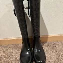 Coach Tristee Lace-up Rain Boots