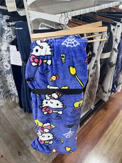 Hello Kitty purple Halloween Blanket