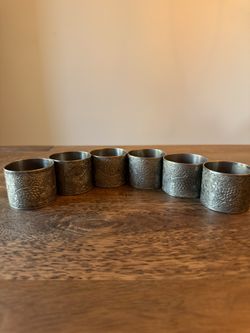 Vintage Silver Plated Napkin Ring Holders Ornate Floral Vine Set Of 6 Cost Plus