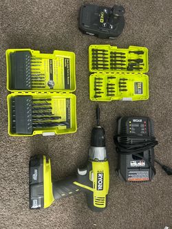 Not free Ryobi 18V Cordless Drill Set with Batteries and Bits