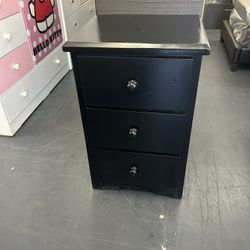 3 Drawers Solid Wood Nightstand Available In Different Colors 