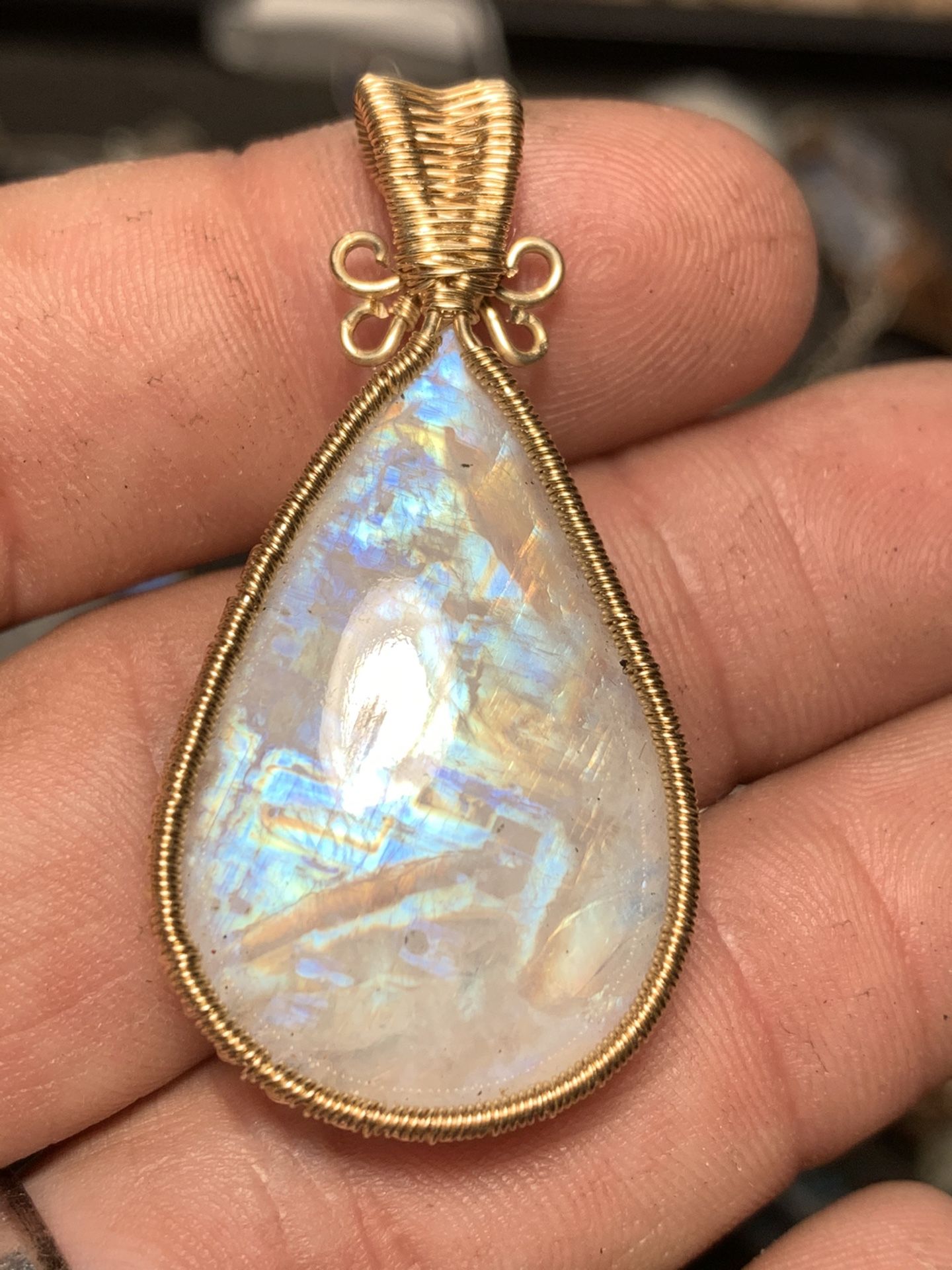 Moonstone Pendant Gold Filled New