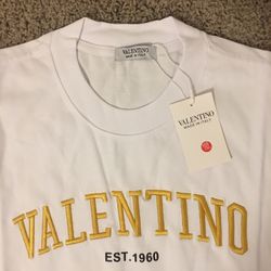 Valentino Designers Mens T Shirt Size 2XL Round Neck Short Sleeve Classic Wear 
