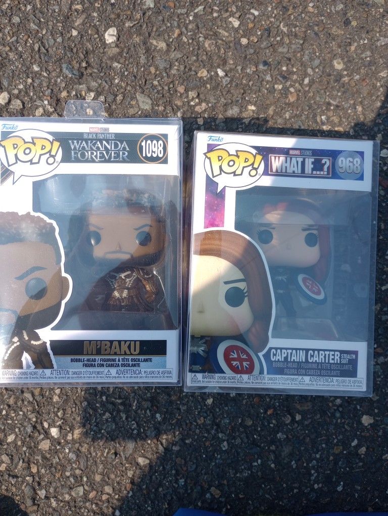 Mkabu And Captain Carter Funko Pops