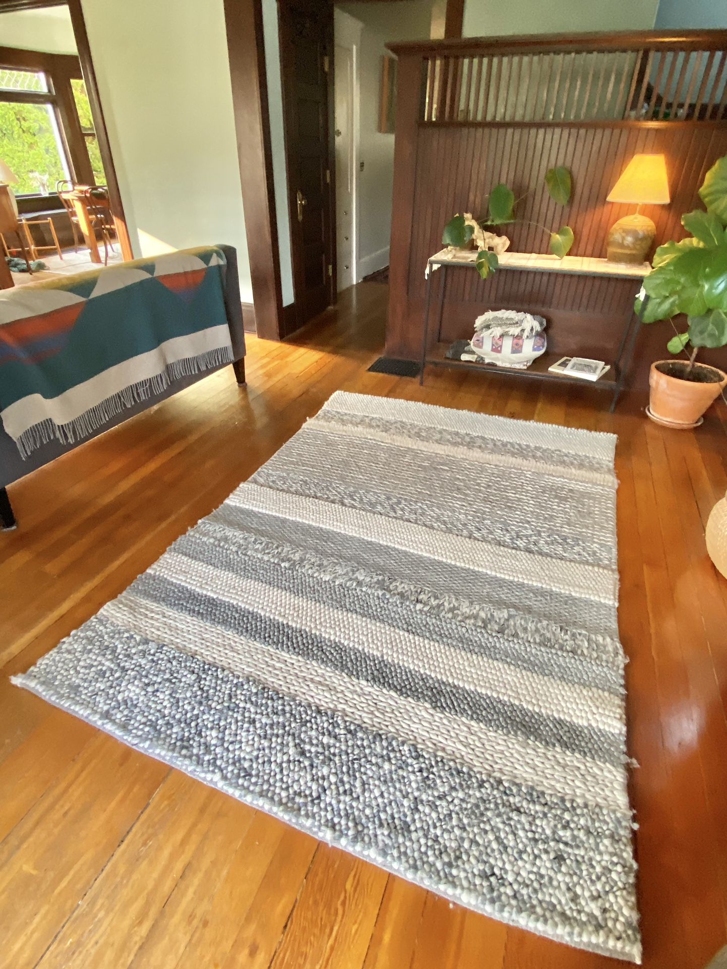 Cozy Handwoven 100%Wool Area Rug 5'3"x7'7" IKEA HOLMSTRUP