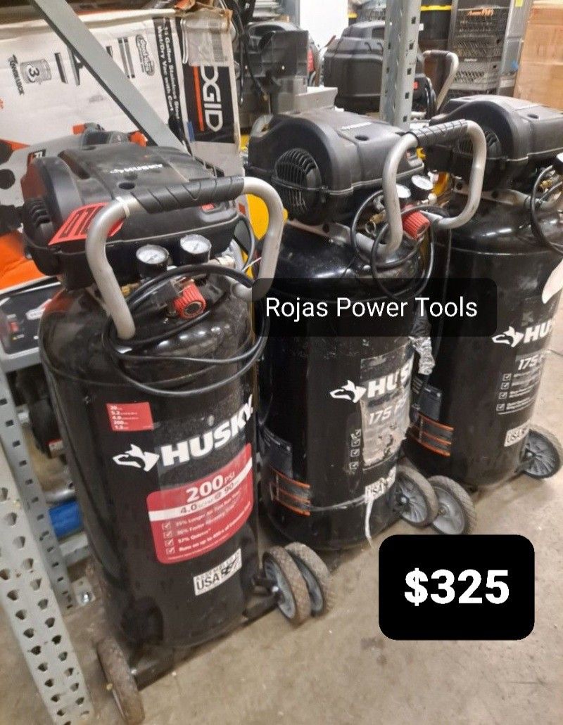 HUSKY CORDED COMPRESSOR 200PSI 27GALLON