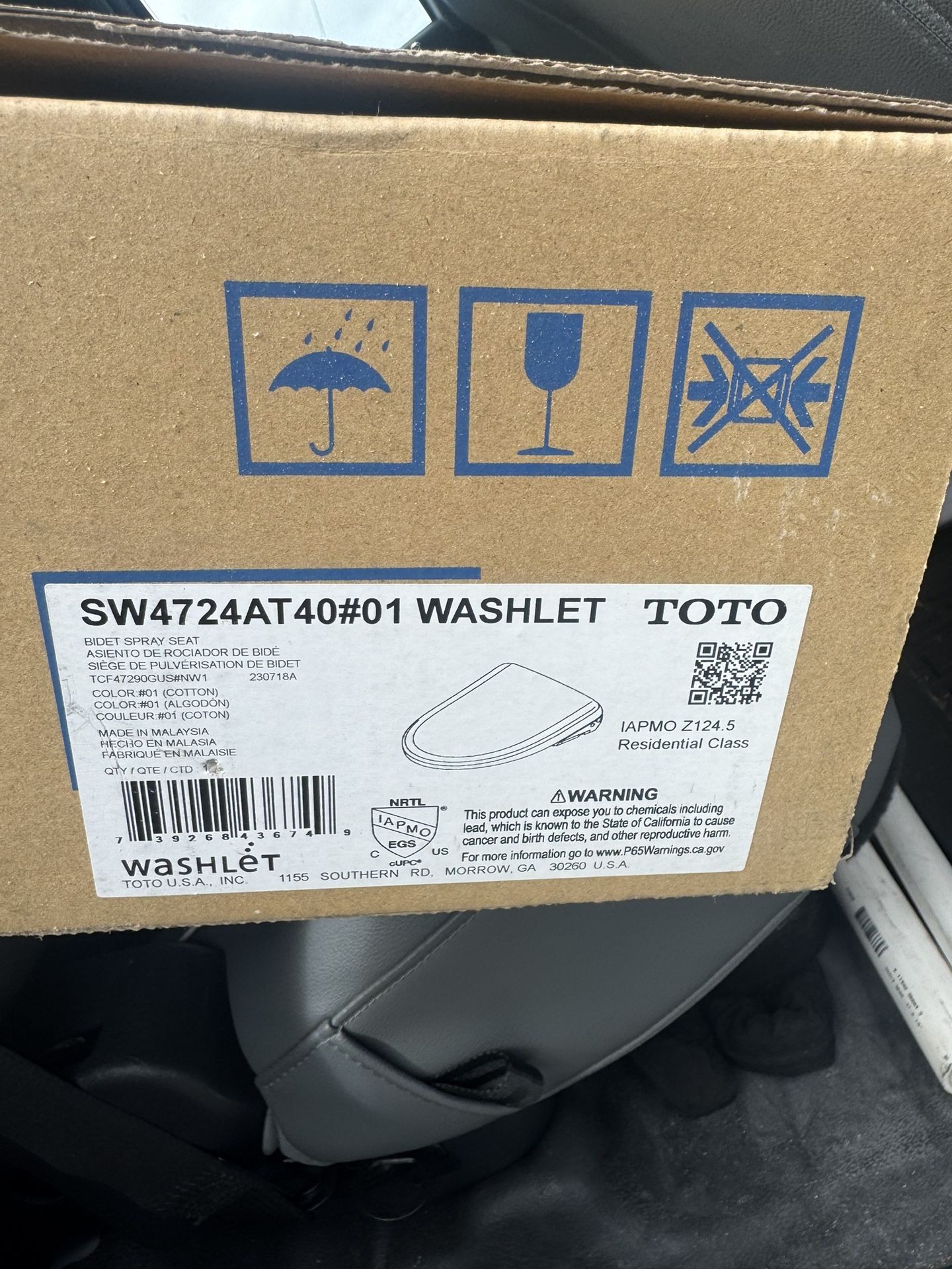 Brand New Toto Elongated Washlet