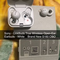 Sony LinkBuds Truly Wireless Earbuds (White)