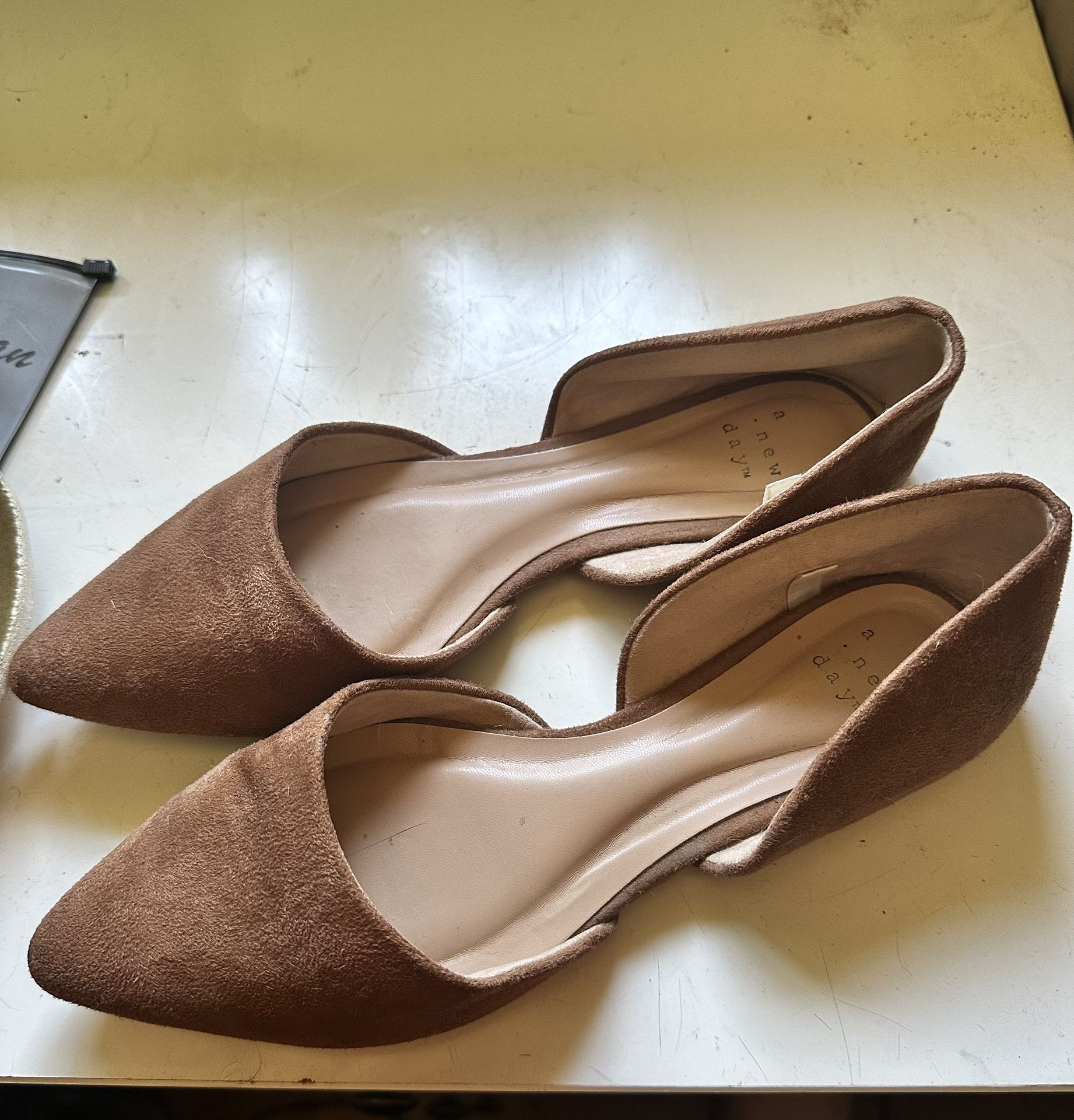 Brown Suede Flats