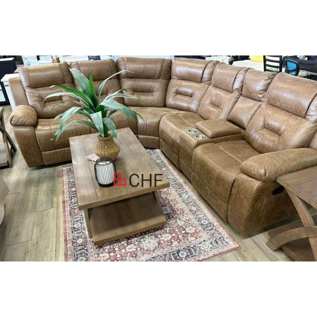 Living room leather reclining sectional sofa - Limited Time Offer