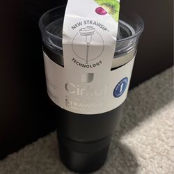 Cirkul 24oz Stainless Steel Tumbler – Black (Straw Lid, Insulated) Brand New
