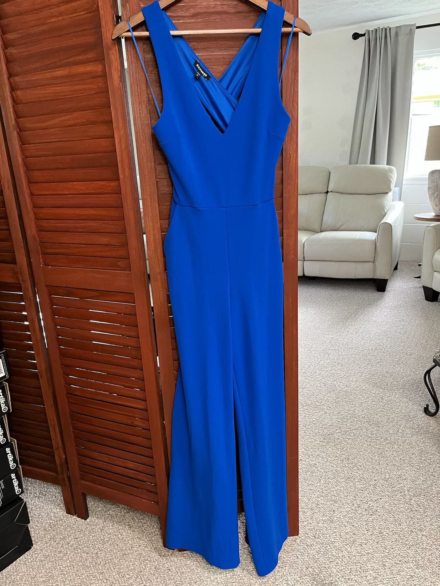 Long Blue Jumpsuit