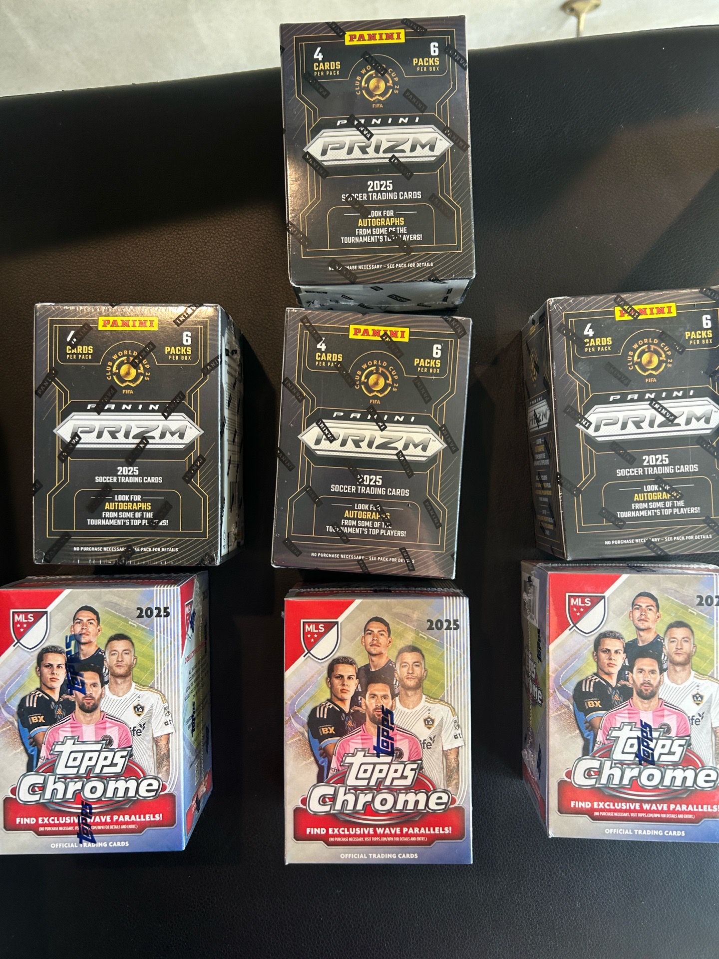 Soccer blaster boxes mls chrome panini prizm World Cup and marvels and Batman