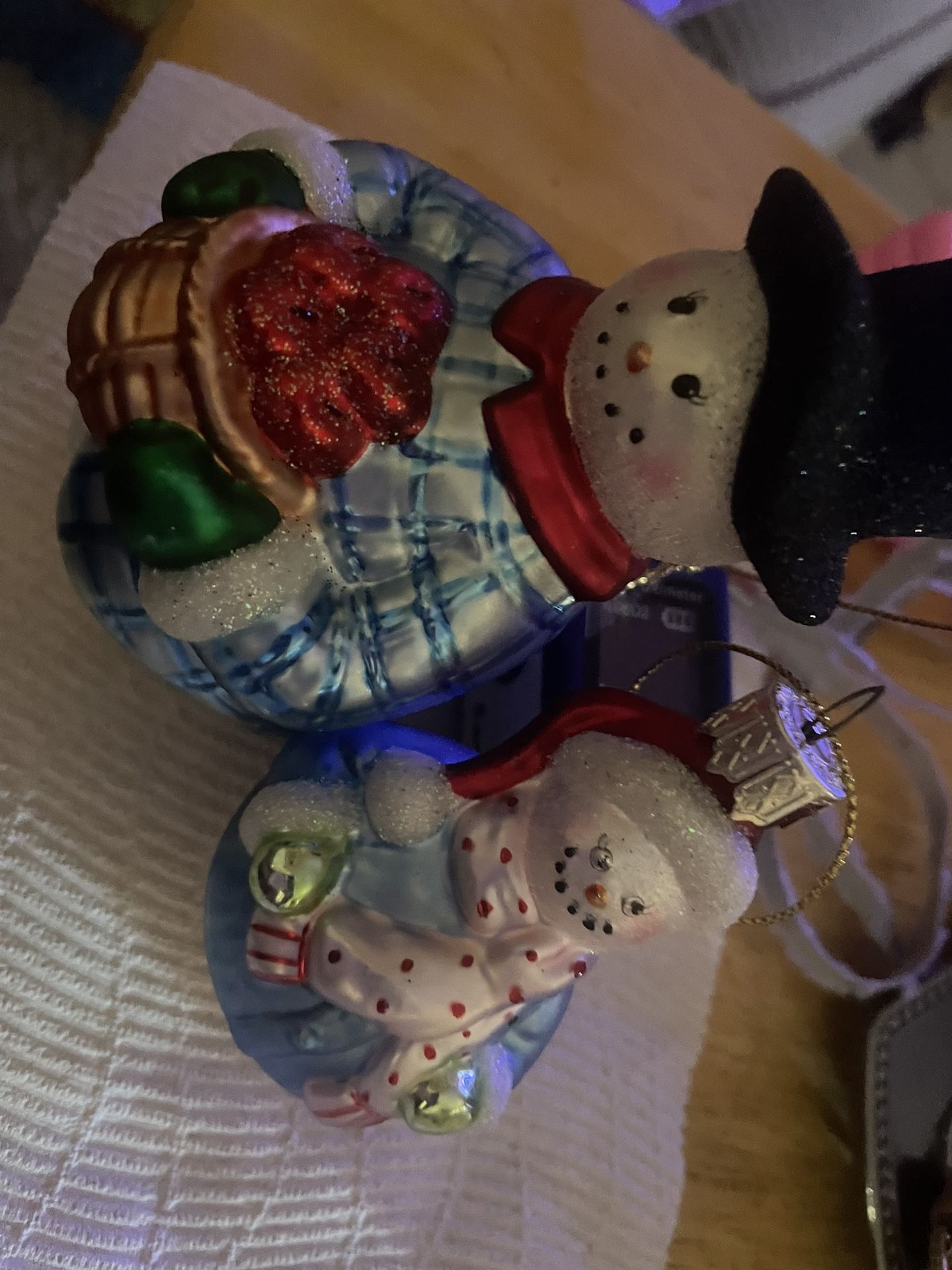 snowman Ornament Set Of Three$3. Nice For Anyone's Tree.