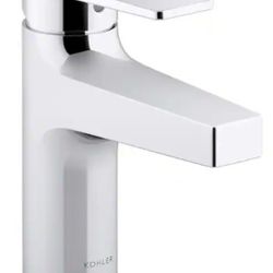 KOHLER Taut Single-Handle Bathroom Faucet with Grid Drain in Polished Chrome 