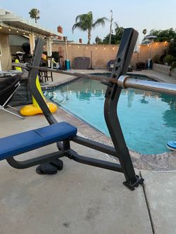 Bench , Olympic bar and weights 💪🏼