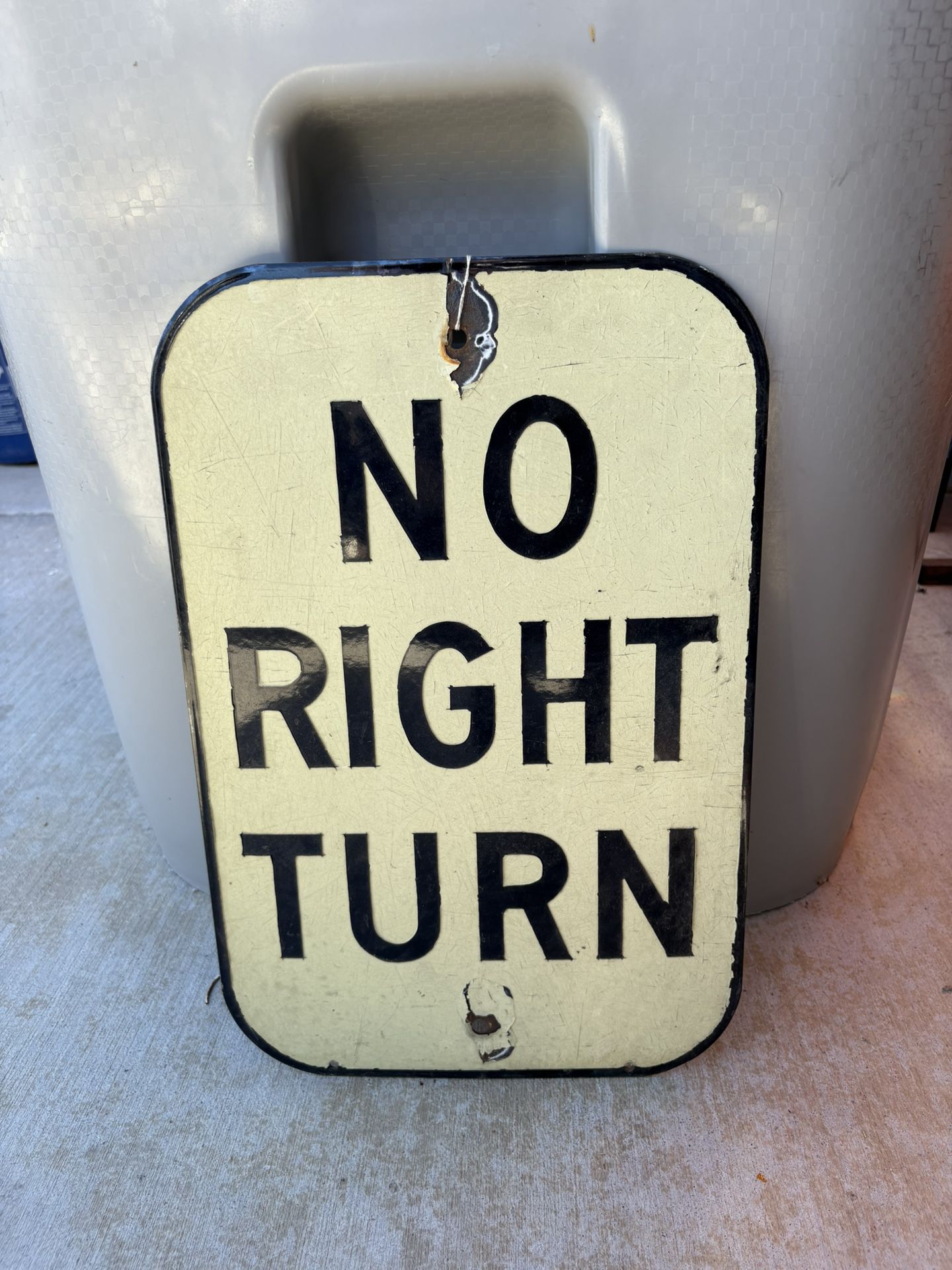 Vintage Porcelain Sign 12x18 Inch ( Hesperia Ca )