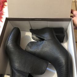 New In The Box Black Leather Boots $65.00