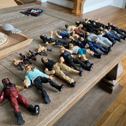 WWF WWE FIGURES Kane Stone Cold The Rock Vince Edge Mankind 