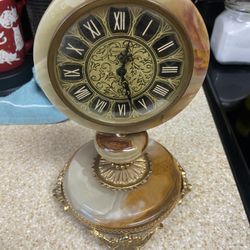 Vintage Mercedes Table Clock 8.5 inches tall -Excellent Condition 