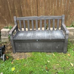 Pool Deck Chair, Or Porch Chair With Storage Underneath