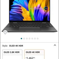 ASUS Zenbook 14 Flip OLED Ultra Slim Laptop, 14” 4K 16:10 OLED Touch Display, AMD Ryzen 7 6800H CPU, 16GB RAM, 1TB SSD, NumberPad, Windows 11 Home