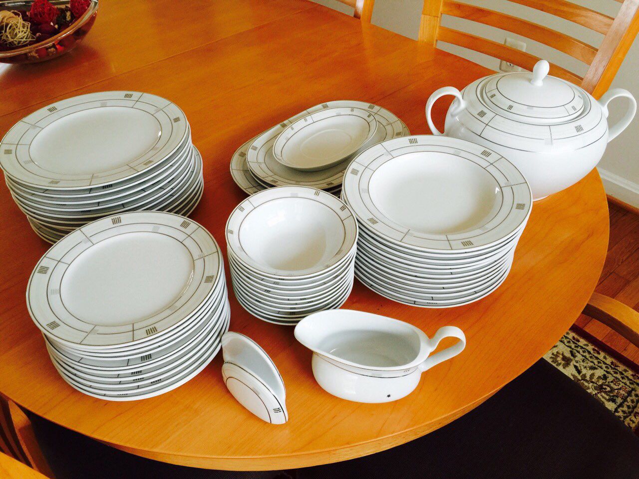 Moving sale Turkish Porcelain Dinnerware Set