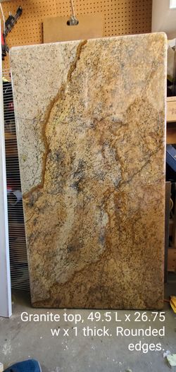 Granite slab finished rounded edges