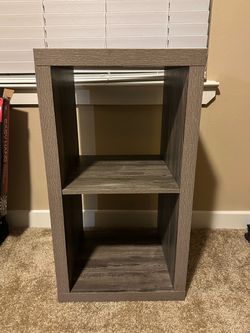 2-Cube Storage Shelf Unit Gray