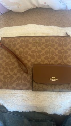 Authentic COACH Wallet and COACH Signature authentic canvas zip poach