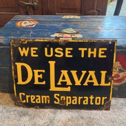 Porcelain Delavel Cream Separator Sign 