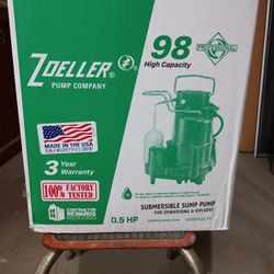 Zoller 1/2 HP Submersible Sump Pump 