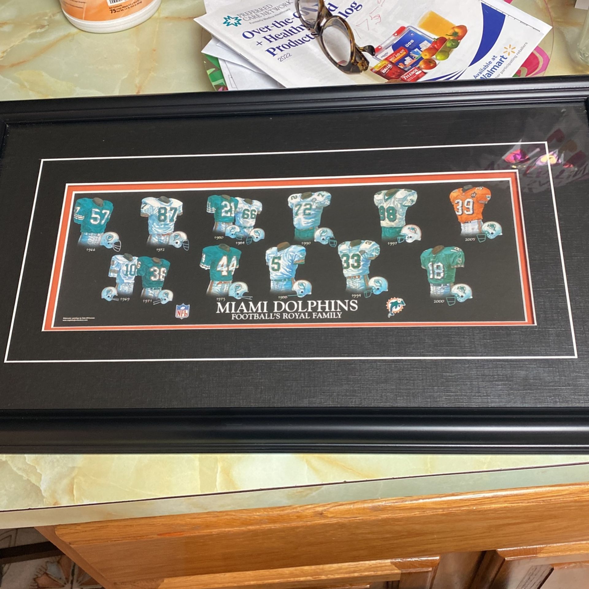 Miami Dolphins Jersey framed