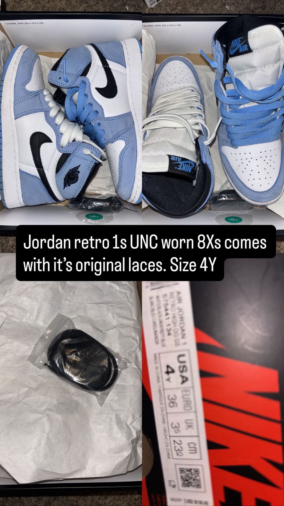 Jordan Retro 1 UNC