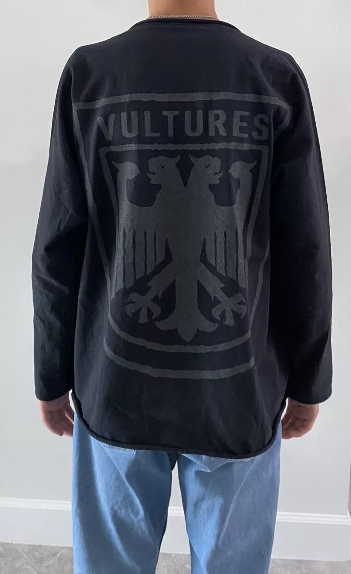 No Longer Sold Vultures Long Sleeve Shirt YZY Yeezy Kanye West BLACK
