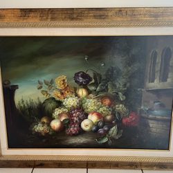 Beautifully Framed Artwork Of Fruit Bowl