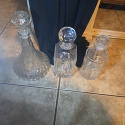 Glass/crystal Vintage Liquor Fecanters