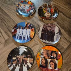 Set Of 6 Beatles Plates