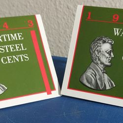 1943 Wartime Steel Cent Sets - WWII PDS Steel Pennies 