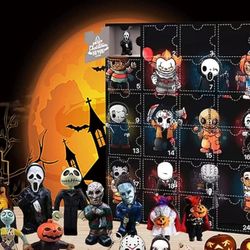 Halloween Doll Advent Calendar 2023 Contains 24 Gifts, Halloween Horror Figures Countdown Calendar with Surprise Toys, The Nightmare Halloween Collect