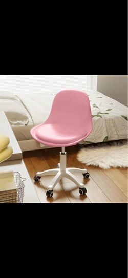 Pink Armless Office/Desk Chair – Ergonomic Swivel Chair