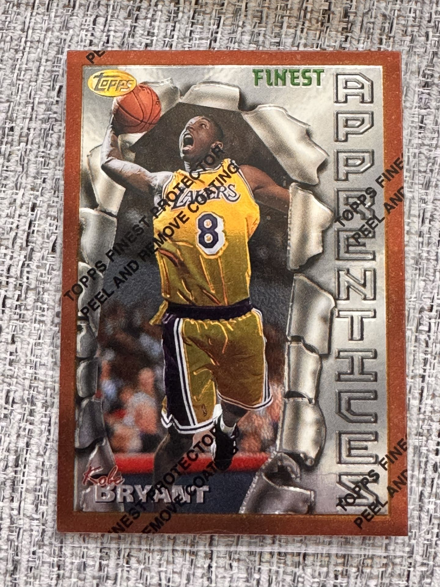 1996-97 Topps Finest Kobe Bryant Apprentices #74 w/ Coating LA Lakers