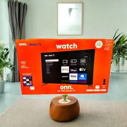 HD319 70” ONN smart 4k Roku led tv floor model 